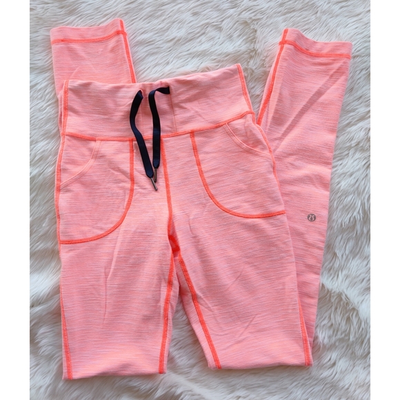 lululemon athletica Pants - Lululemon high waist will skinny pants orange 2